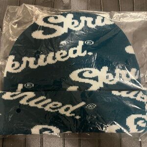 Blue and White Beanie Hat